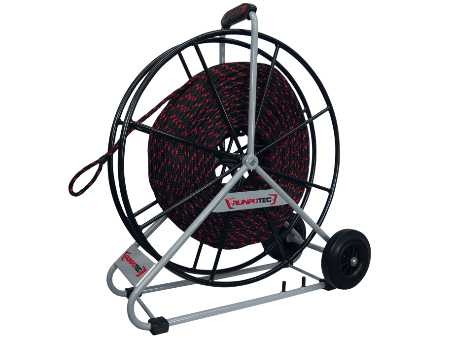 RUNPOTEC 10168 Tažné lano z polyesteru, Ø 10mm, délka 200m, vč. navíjecího stojanu RUNPOTEC 10168 Tažné lano z polyesteru, Ø 10mm, délka 200m, vč. navíjecího stojanu